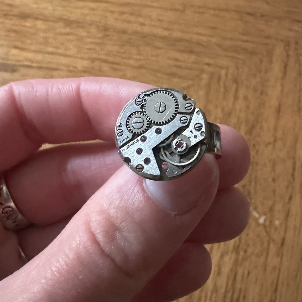 Silver Gear Ring